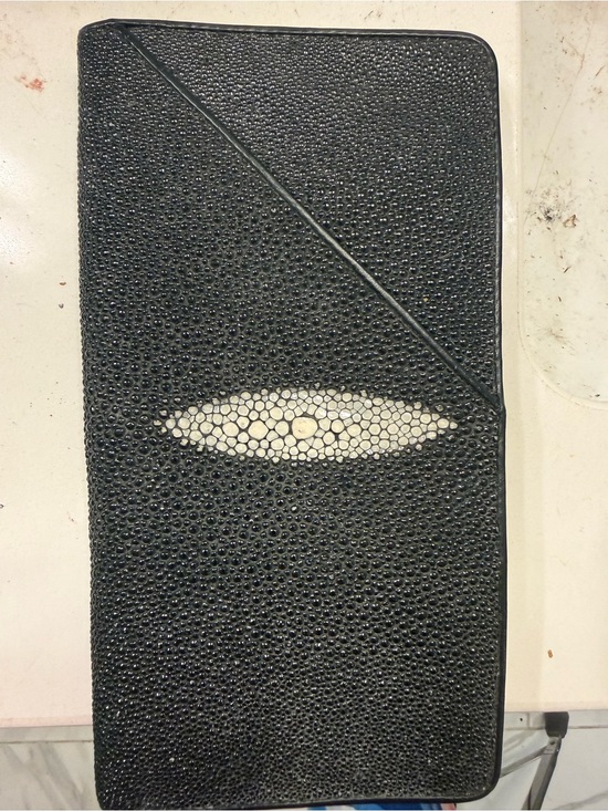 Croton Handbags - Croton Black Wallet with White Logo Accent